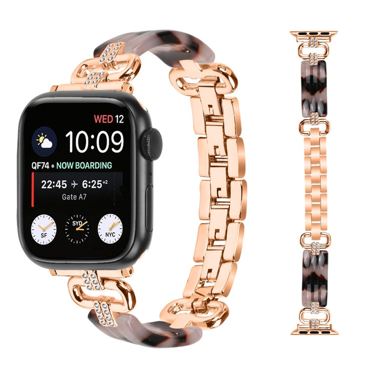 Metal, Plastik Og Rhinsten Universal Rem passer til Apple Smartwatch - Pink#serie_5