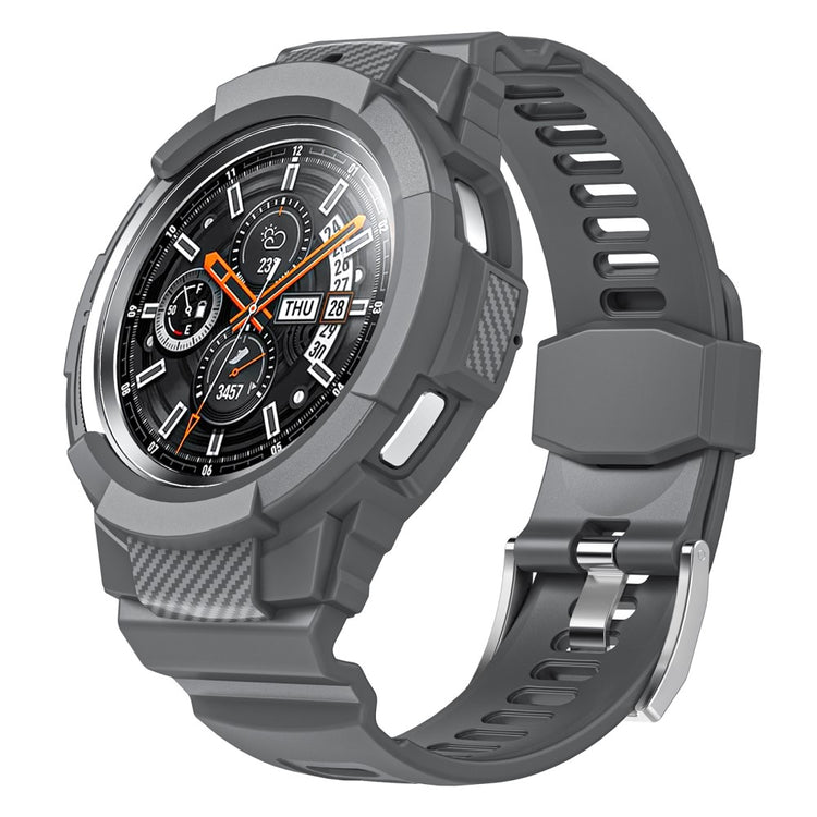 Sejt Silikone Rem passer til Samsung Galaxy Watch 4 Classic (42mm) - Sølv#serie_4