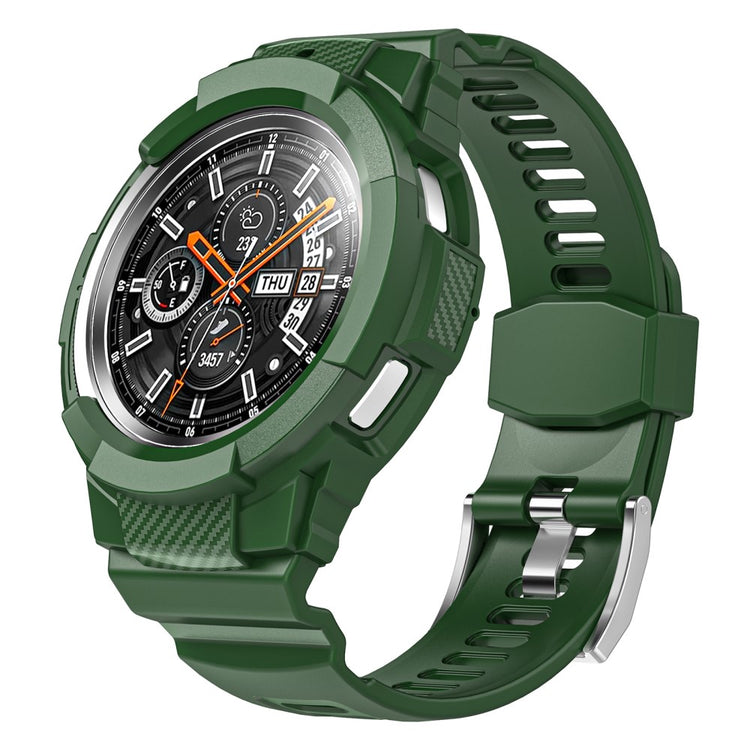 Sejt Silikone Rem passer til Samsung Galaxy Watch 4 Classic (42mm) - Grøn#serie_5