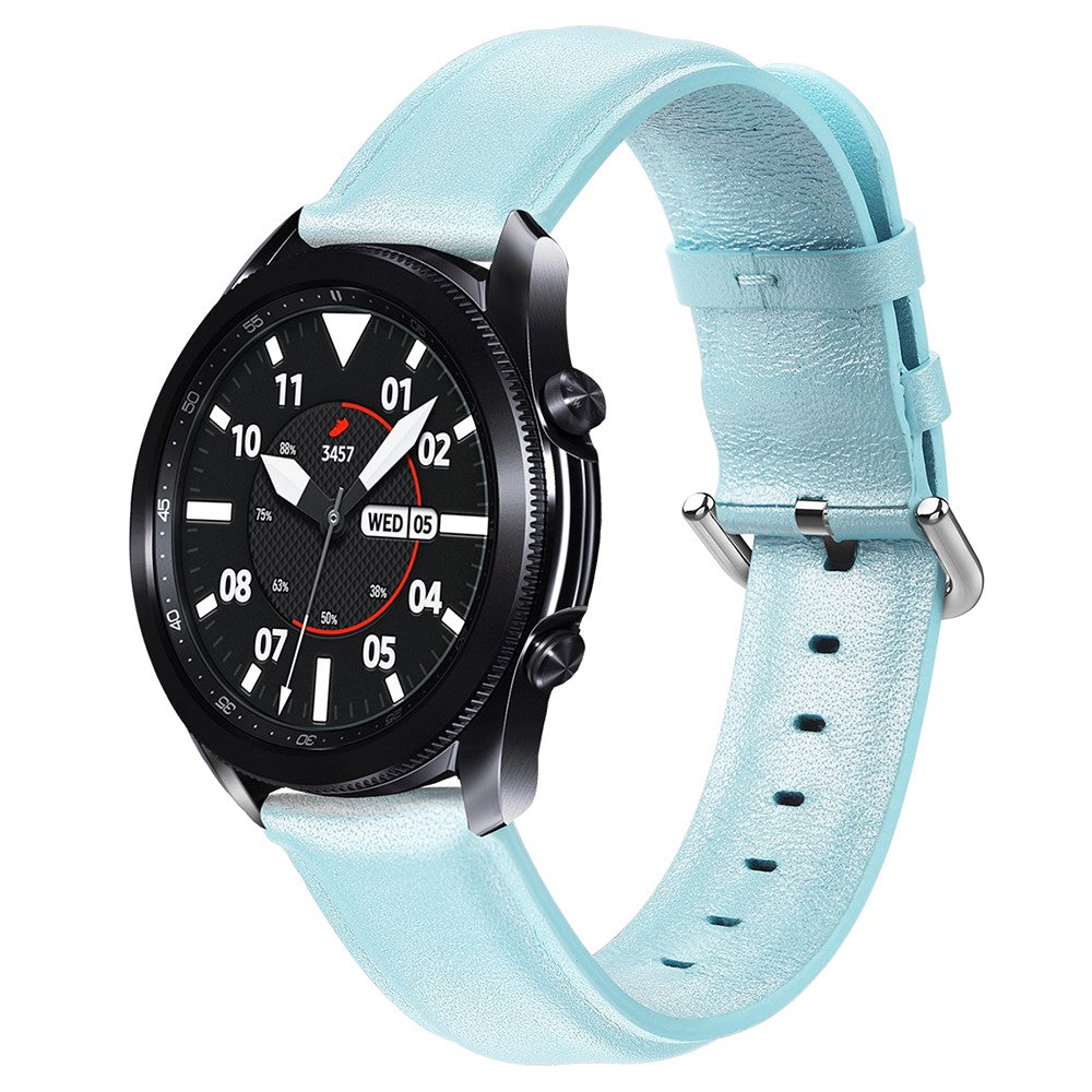 Nydelig Ægte Læder Universal Rem passer til Smartwatch - Blå#serie_4