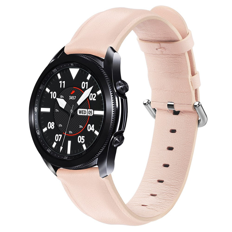 Nydelig Ægte Læder Universal Rem passer til Smartwatch - Pink#serie_5