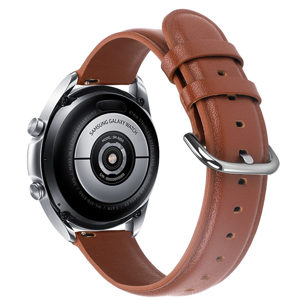 Nydelig Ægte Læder Universal Rem passer til Smartwatch - Brun#serie_7