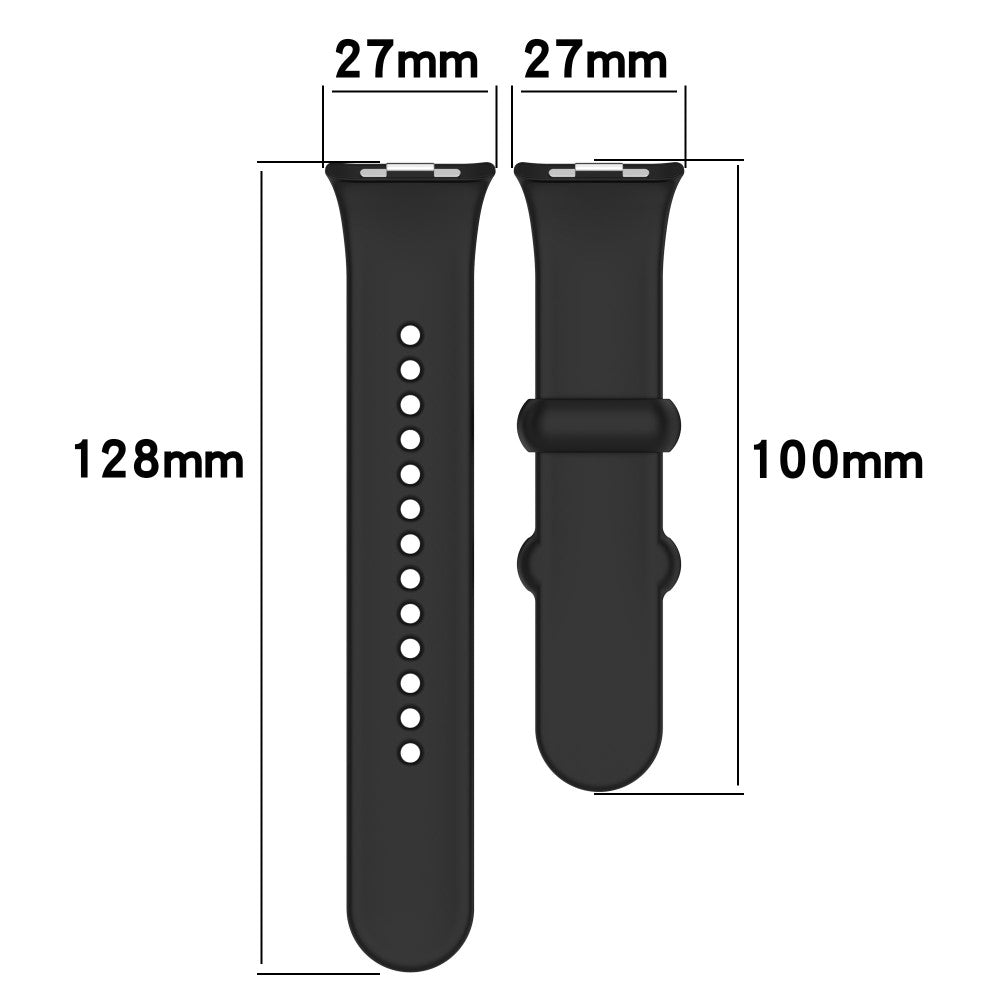 Silikone Universal Rem passer til Xiaomi Band 8 Pro / Xiaomi Redmi Watch 4 - Sort#serie_1