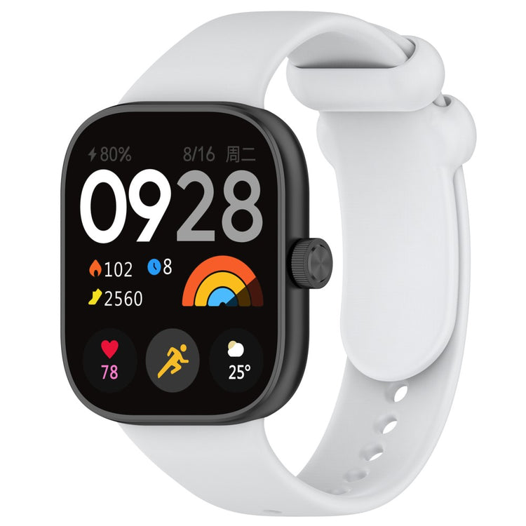 Silikone Universal Rem passer til Xiaomi Band 8 Pro / Xiaomi Redmi Watch 4 - Sølv#serie_11