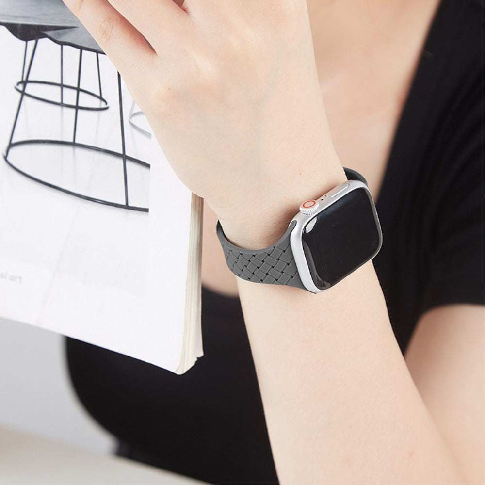 Vildt Rart Silikone Universal Rem passer til Apple Smartwatch - Sølv#serie_1