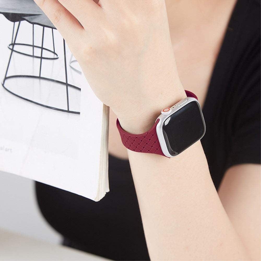 Vildt Rart Silikone Universal Rem passer til Apple Smartwatch - Rød#serie_3
