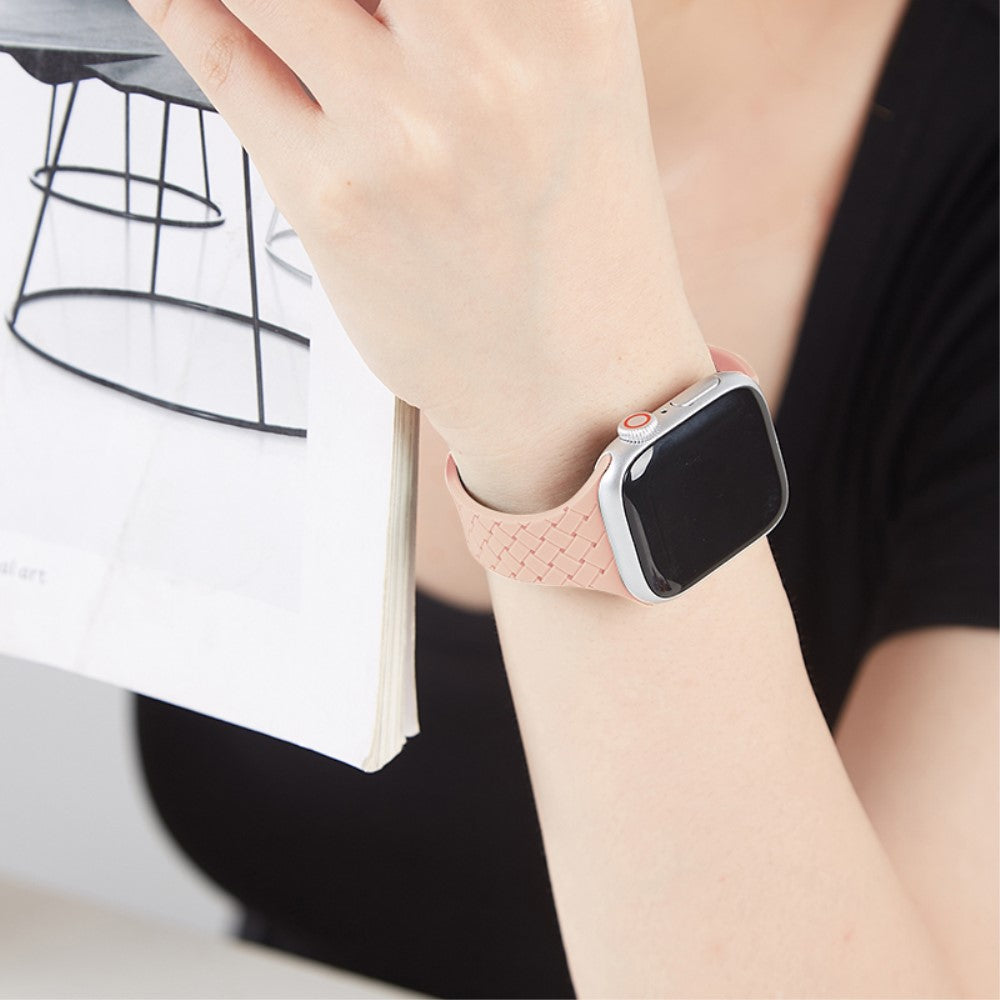 Vildt Rart Silikone Universal Rem passer til Apple Smartwatch - Pink#serie_11