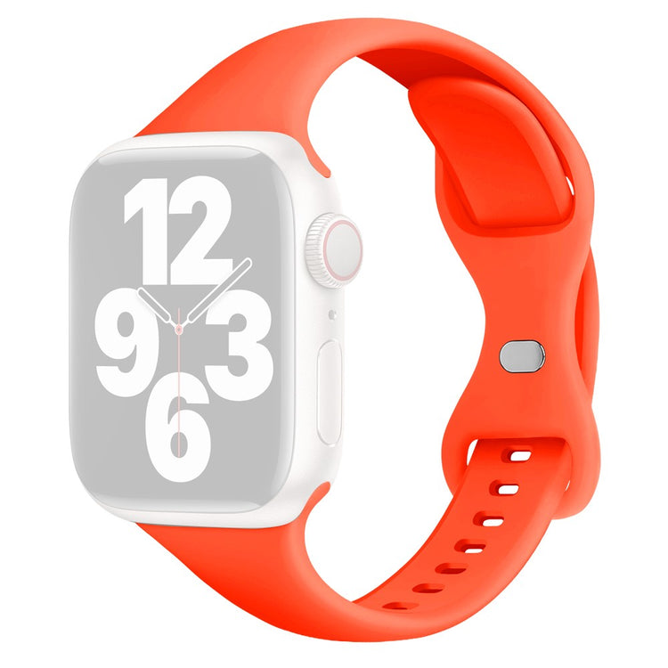 Rigtigt Fint Silikone Universal Rem passer til Apple Smartwatch - Orange#serie_4