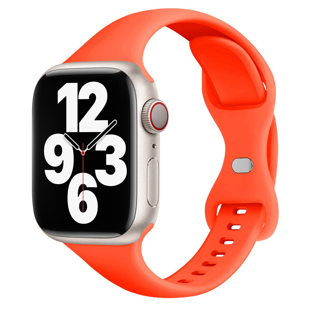 Rigtigt Fint Silikone Universal Rem passer til Apple Smartwatch - Orange#serie_4