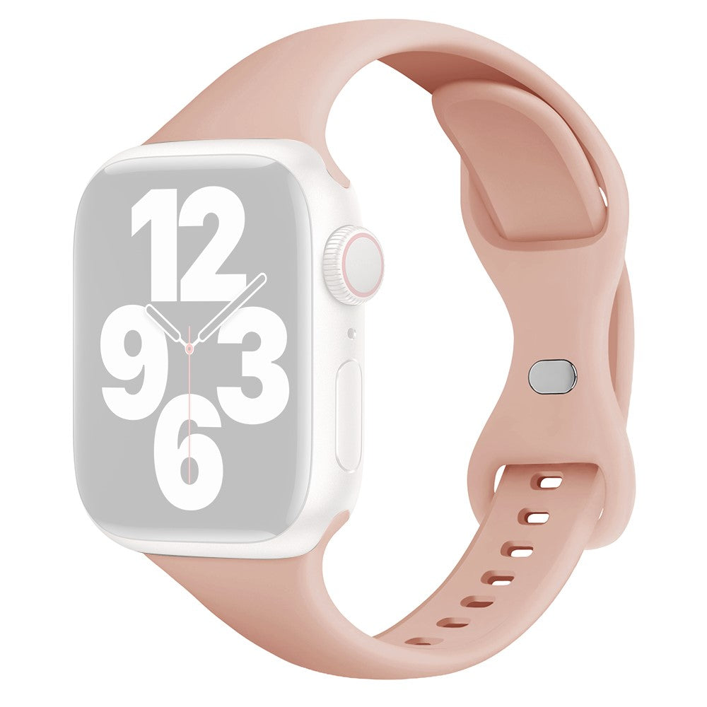 Rigtigt Fint Silikone Universal Rem passer til Apple Smartwatch - Pink#serie_5