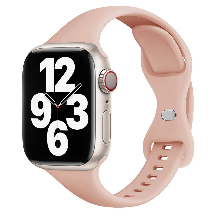 Rigtigt Fint Silikone Universal Rem passer til Apple Smartwatch - Pink#serie_5