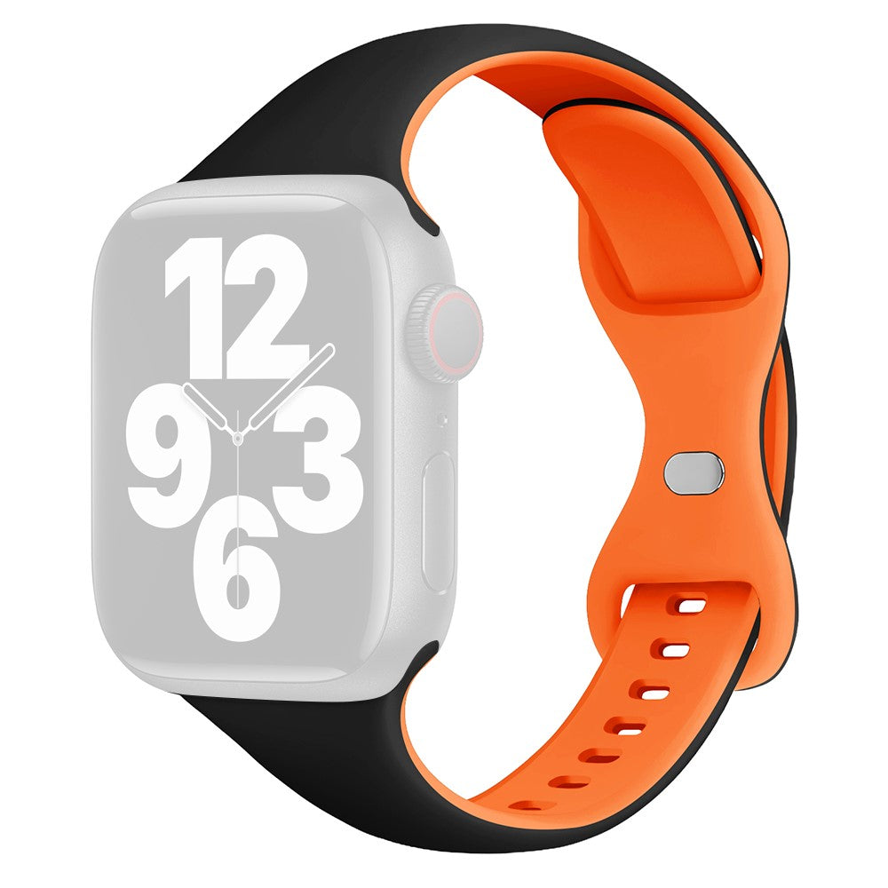 Rigtigt Fint Silikone Universal Rem passer til Apple Smartwatch - Orange#serie_8