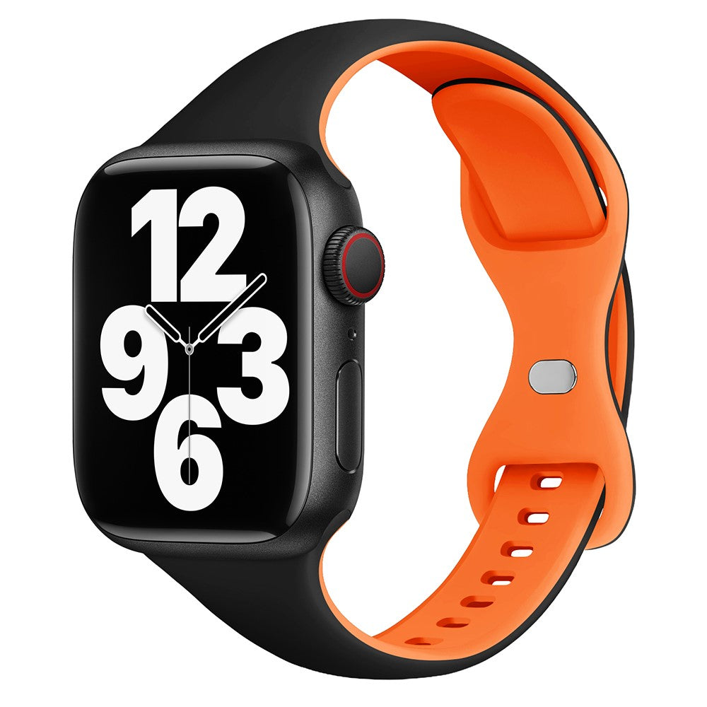 Rigtigt Fint Silikone Universal Rem passer til Apple Smartwatch - Orange#serie_8