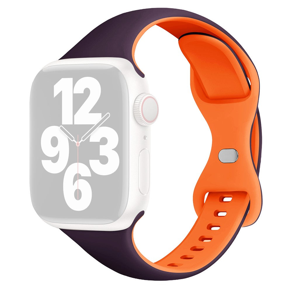 Rigtigt Fint Silikone Universal Rem passer til Apple Smartwatch - Lilla#serie_13
