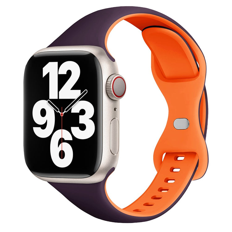 Rigtigt Fint Silikone Universal Rem passer til Apple Smartwatch - Lilla#serie_13