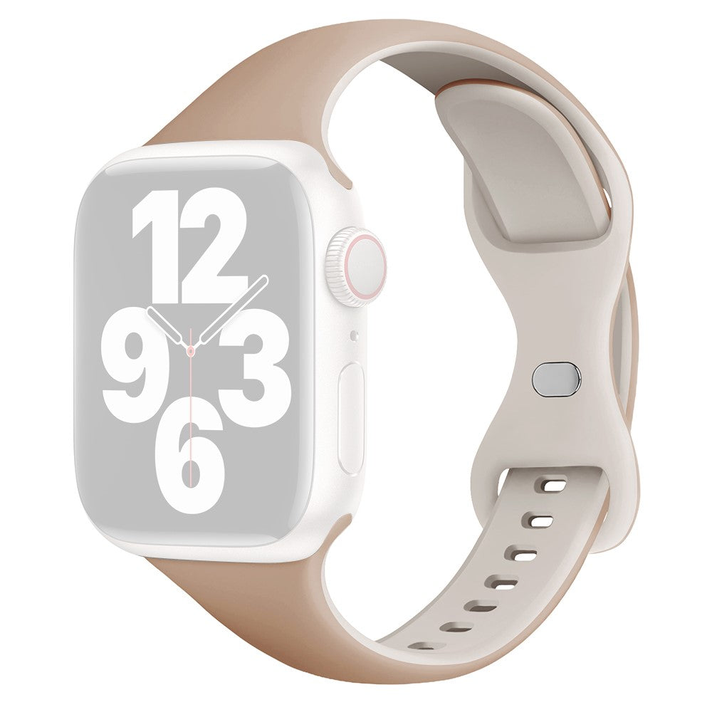 Rigtigt Fint Silikone Universal Rem passer til Apple Smartwatch - Hvid#serie_15