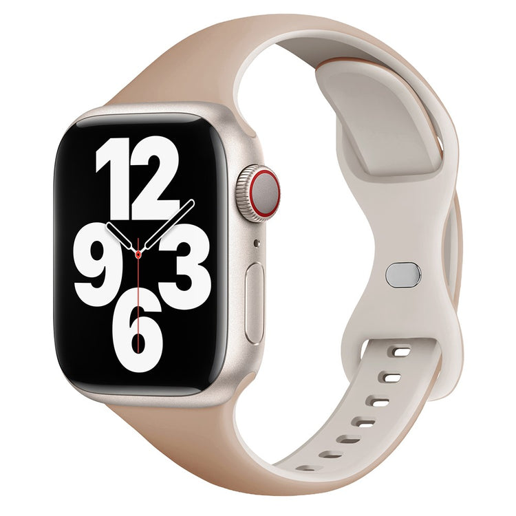 Rigtigt Fint Silikone Universal Rem passer til Apple Smartwatch - Hvid#serie_15