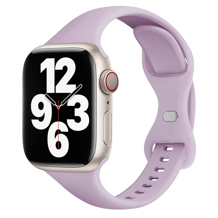 Rigtigt Fint Silikone Universal Rem passer til Apple Smartwatch - Lilla#serie_18
