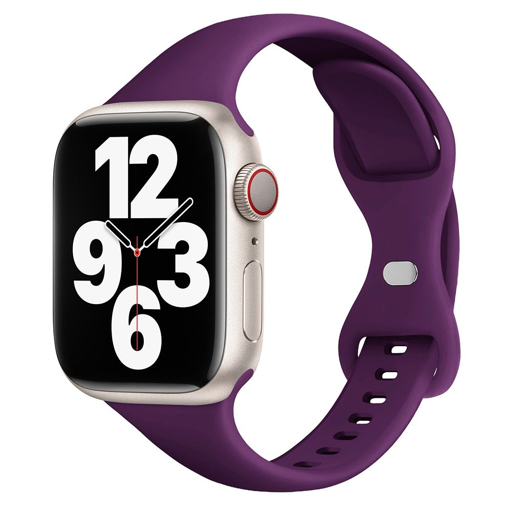 Rigtigt Fint Silikone Universal Rem passer til Apple Smartwatch - Lilla#serie_19