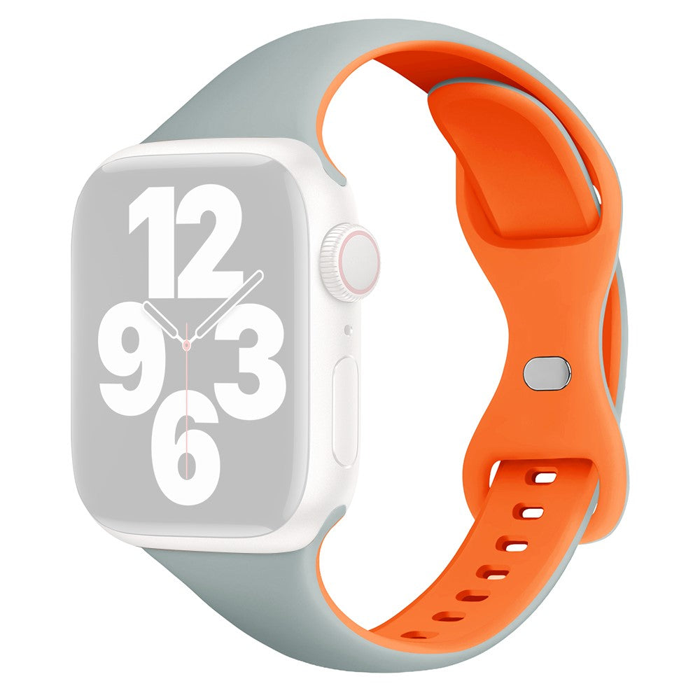 Rigtigt Fint Silikone Universal Rem passer til Apple Smartwatch - Orange#serie_20