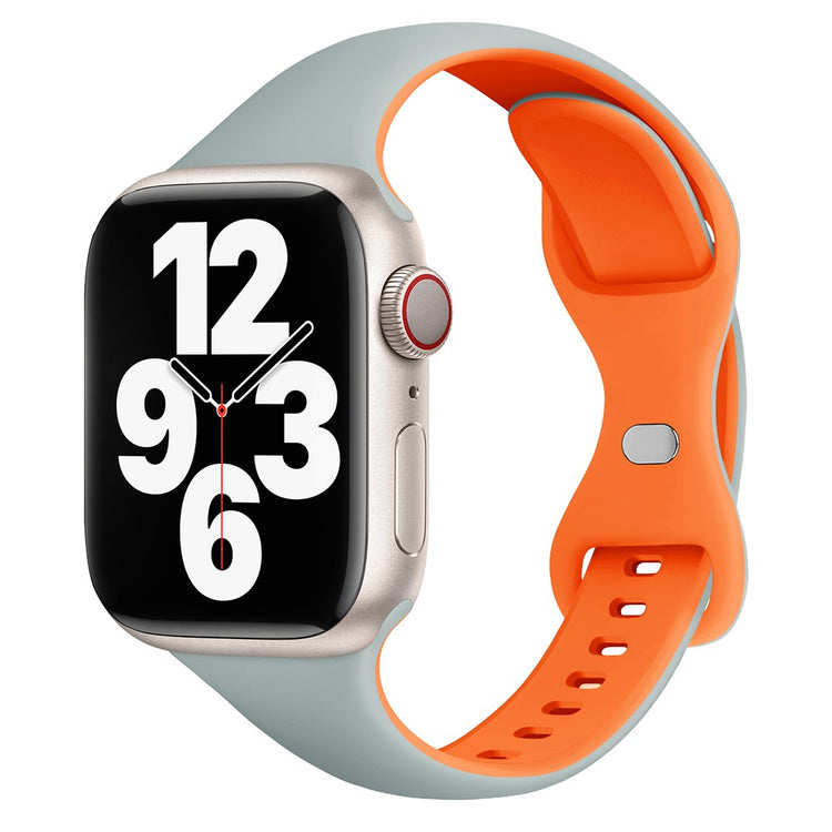 Rigtigt Fint Silikone Universal Rem passer til Apple Smartwatch - Orange#serie_20