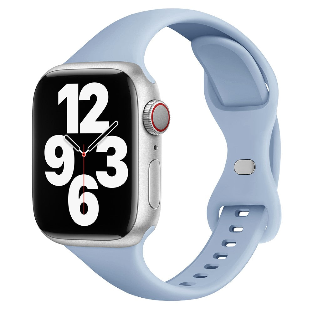 Rigtigt Fint Silikone Universal Rem passer til Apple Smartwatch - Blå#serie_22