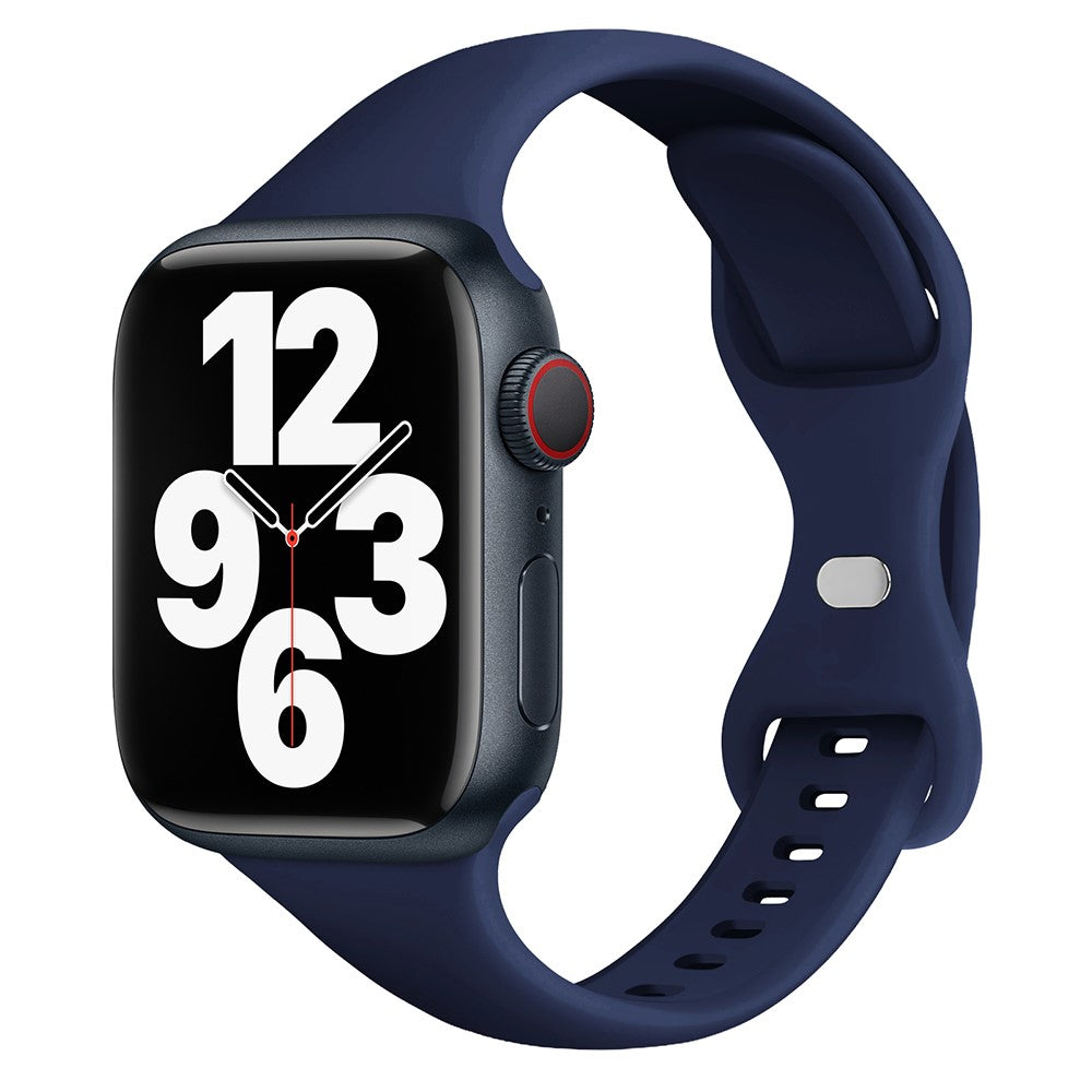 Rigtigt Fint Silikone Universal Rem passer til Apple Smartwatch - Blå#serie_23