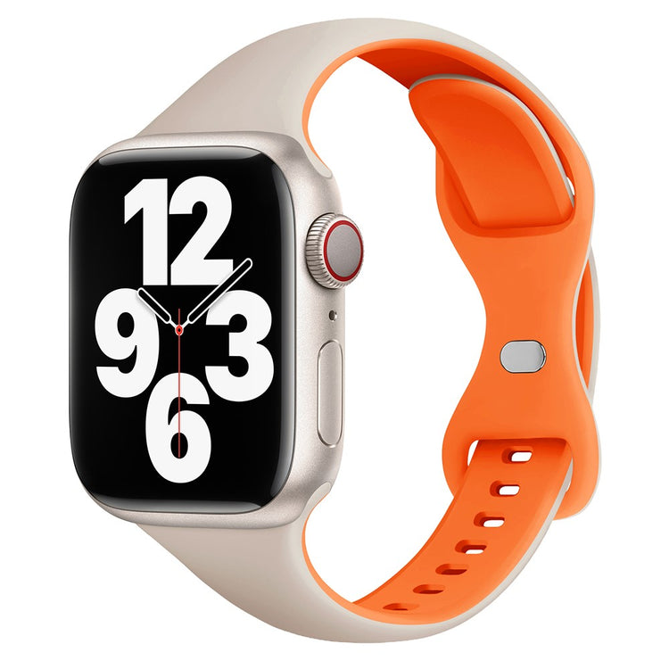 Rigtigt Fint Silikone Universal Rem passer til Apple Smartwatch - Orange#serie_24