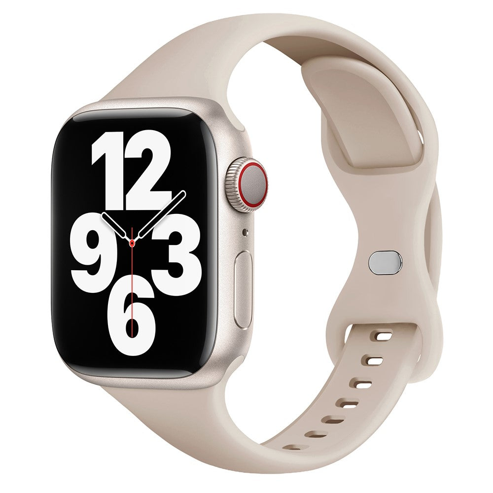 Rigtigt Fint Silikone Universal Rem passer til Apple Smartwatch - Hvid#serie_25
