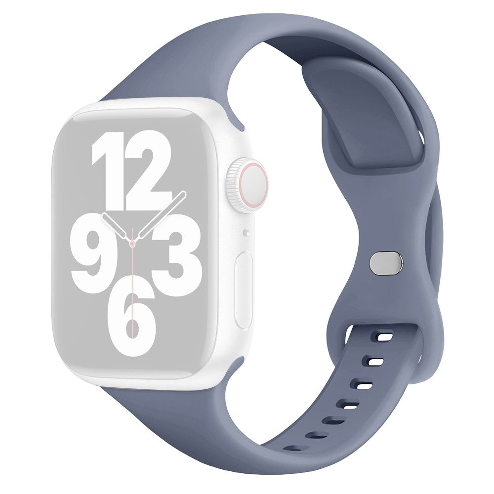 Rigtigt Fint Silikone Universal Rem passer til Apple Smartwatch - Sølv#serie_26