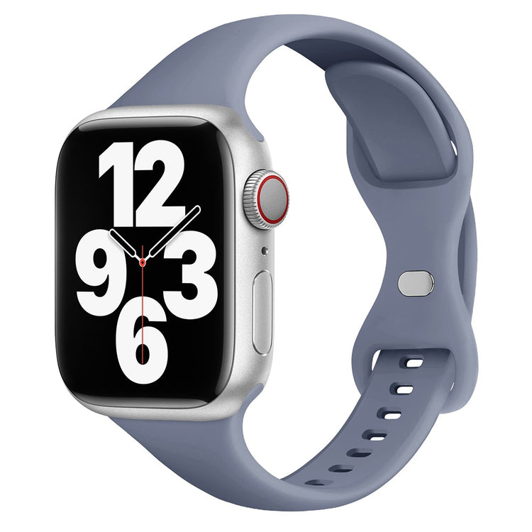Rigtigt Fint Silikone Universal Rem passer til Apple Smartwatch - Sølv#serie_26