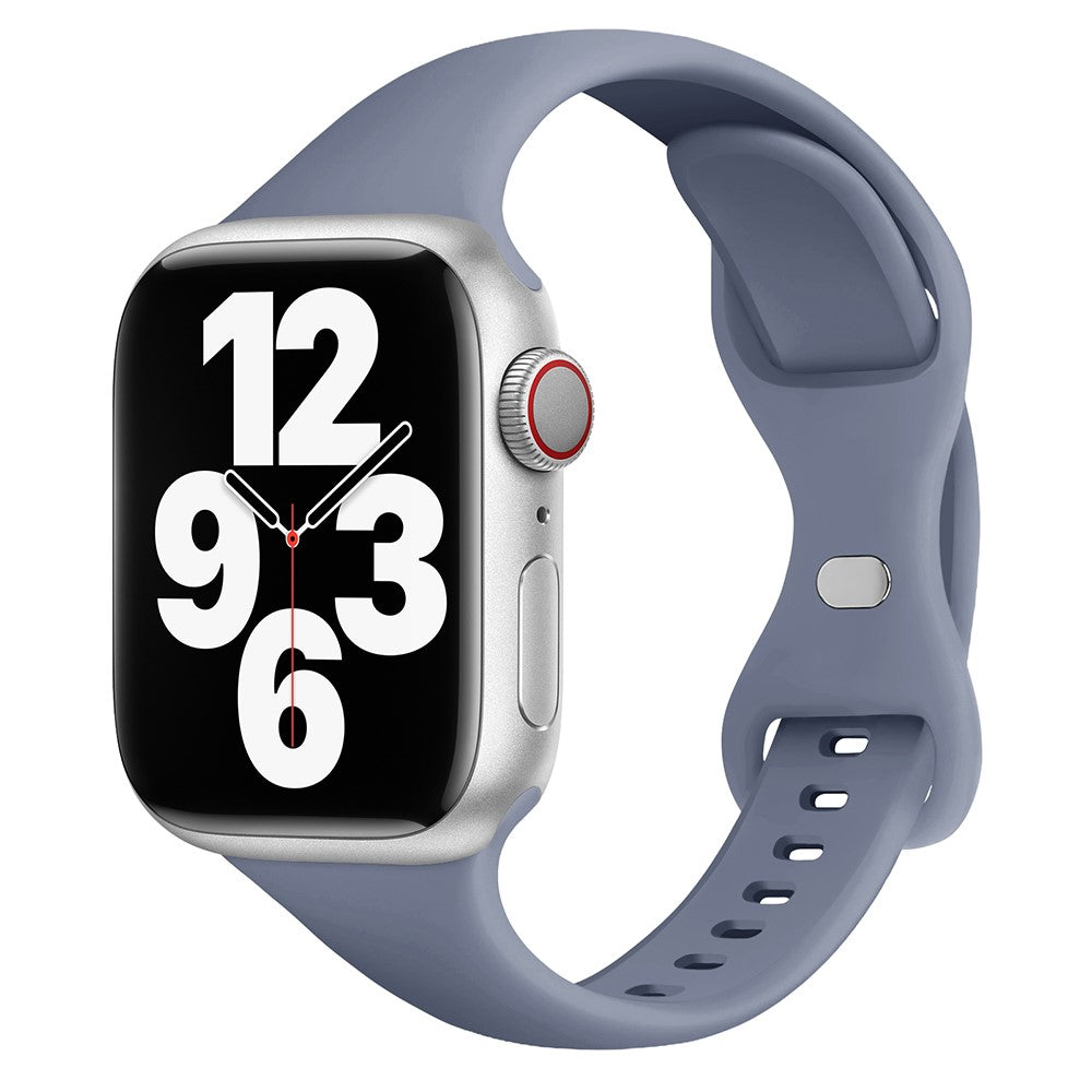 Super Holdbart Silikone Universal Rem passer til Apple Smartwatch - Sølv#serie_26