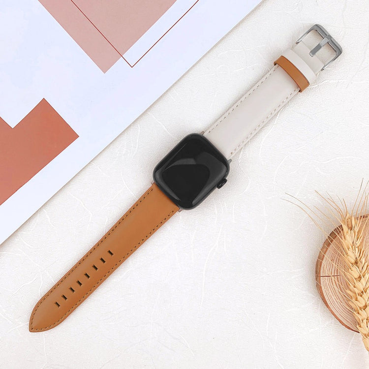 Solid Ægte Læder Universal Rem passer til Apple Smartwatch - Brun#serie_10