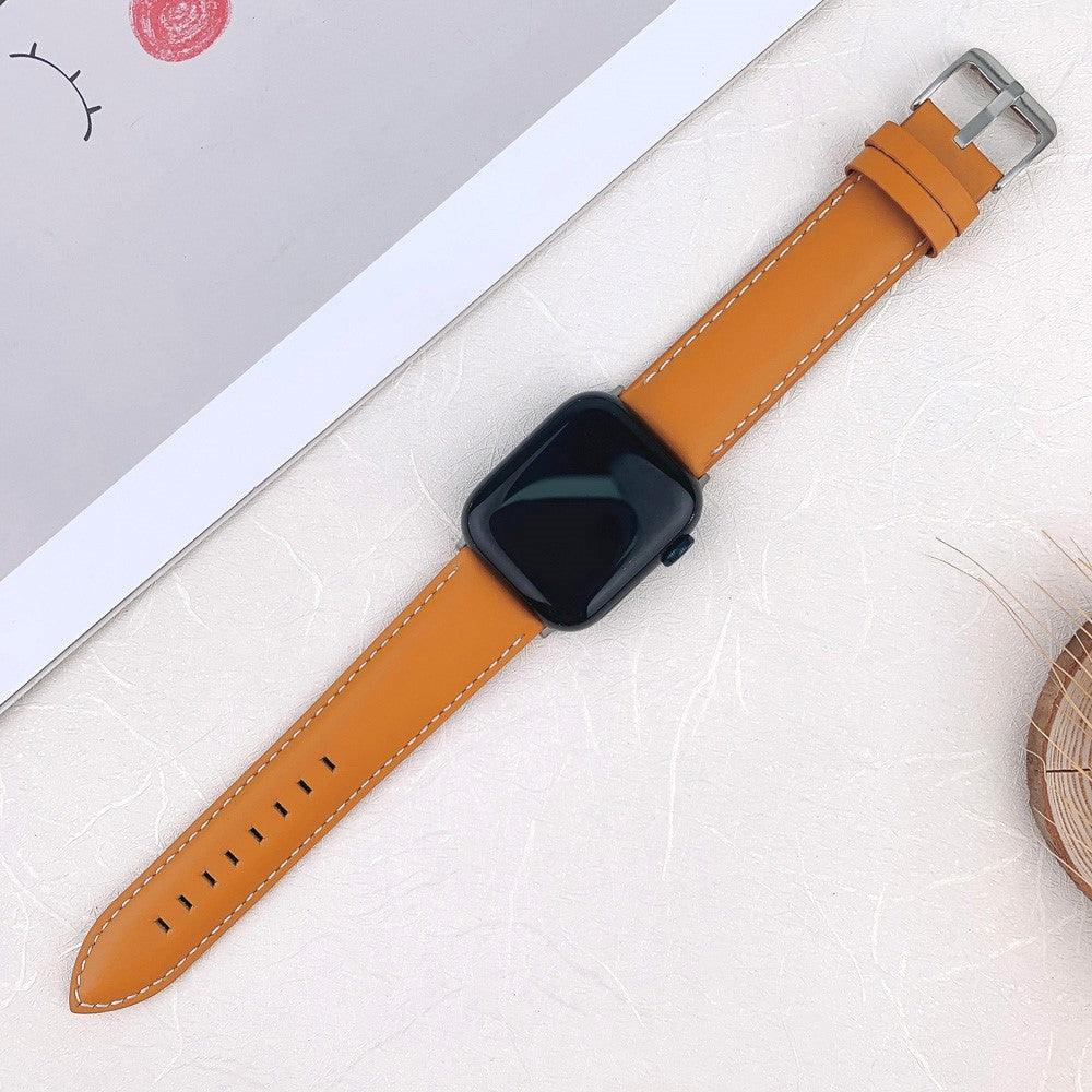 Meget Nydelig Ægte Læder Universal Rem passer til Apple Smartwatch - Brun#serie_5