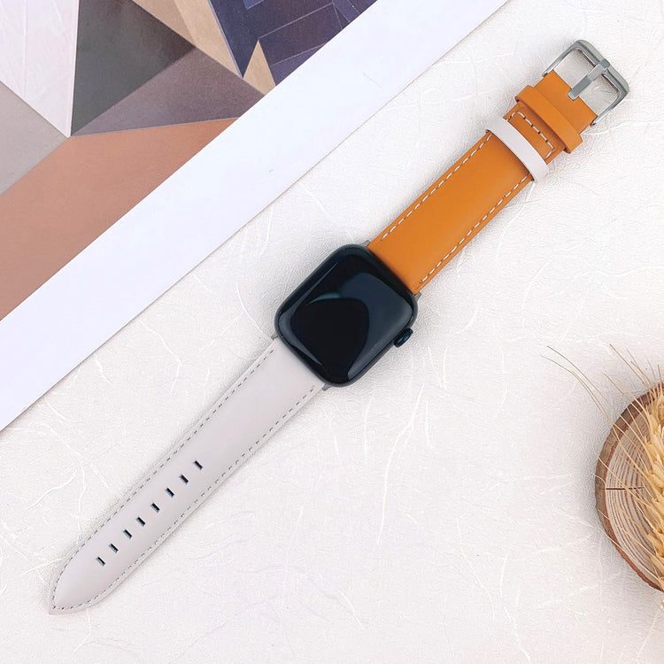 Meget Nydelig Ægte Læder Universal Rem passer til Apple Smartwatch - Brun#serie_8