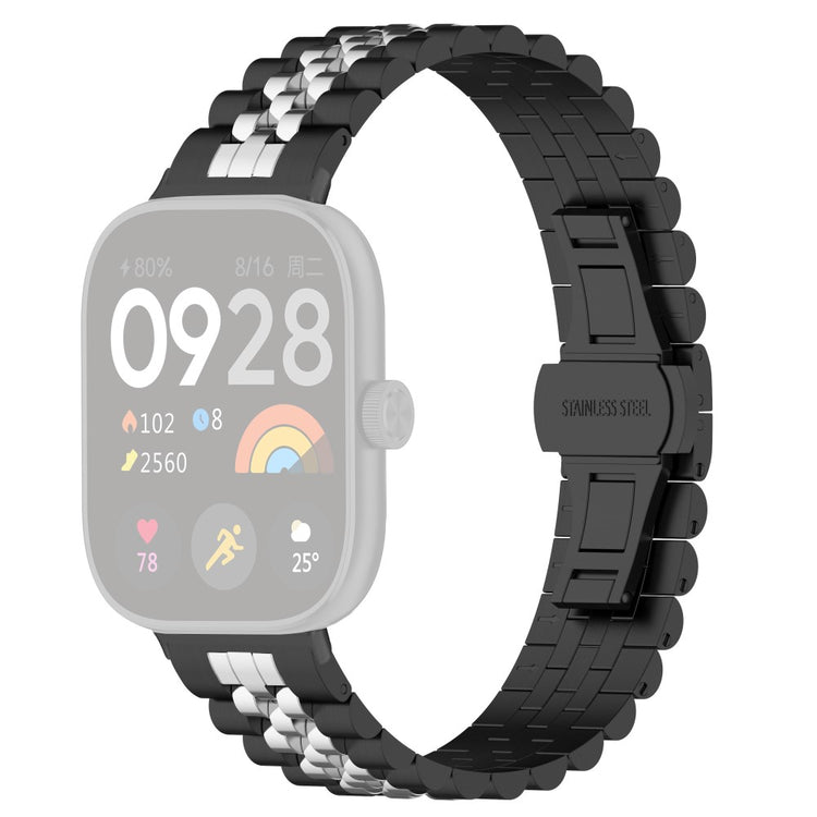 Metal Universal Rem passer til Xiaomi Smart Band 8 Pro / Xiaomi Redmi Watch 4 - Sort#serie_1