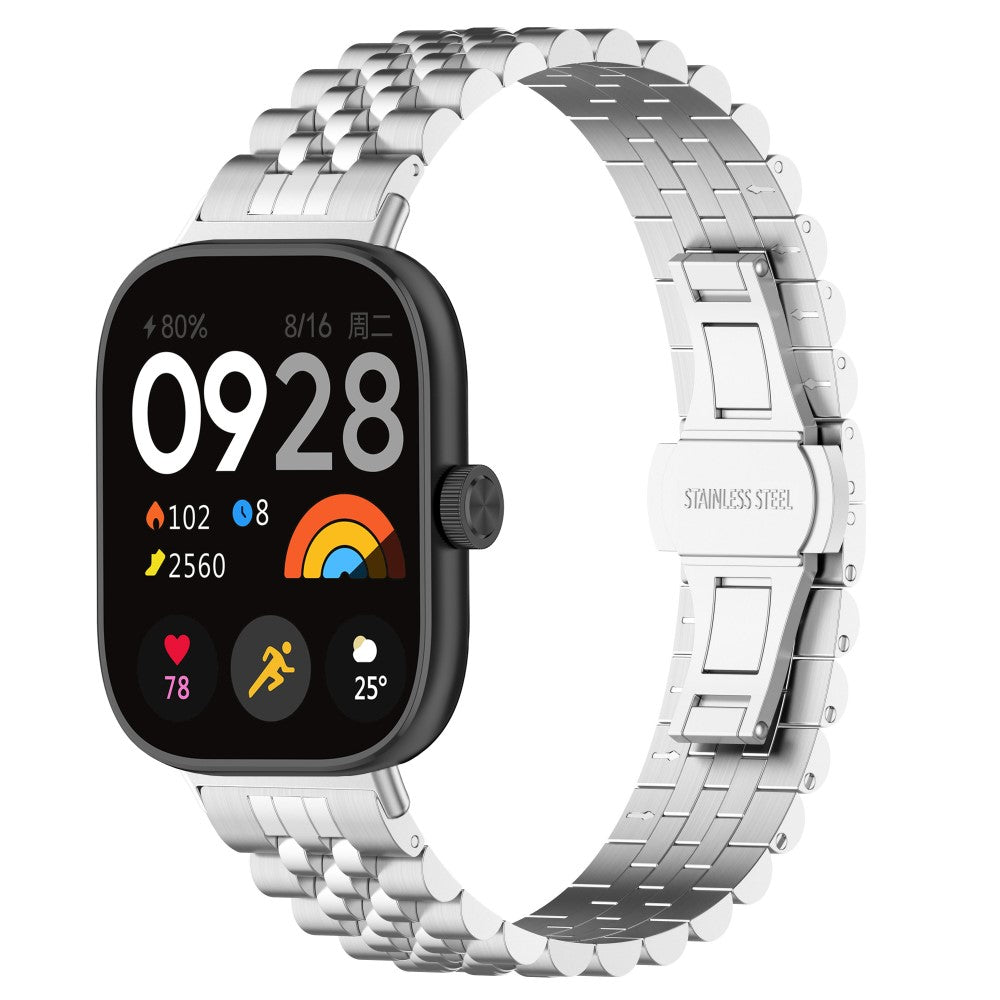 Metal Universal Rem passer til Xiaomi Smart Band 8 Pro / Xiaomi Redmi Watch 4 - Sølv#serie_10