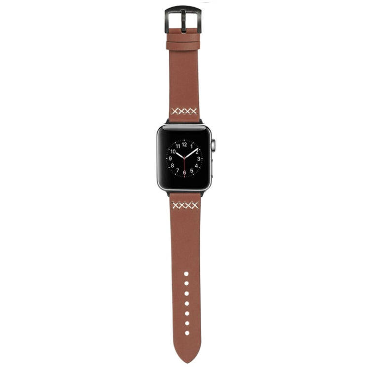 Cool Kunstlæder Universal Rem passer til Apple Smartwatch - Brun#serie_1