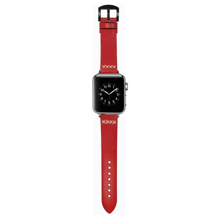 Cool Kunstlæder Universal Rem passer til Apple Smartwatch - Rød#serie_6