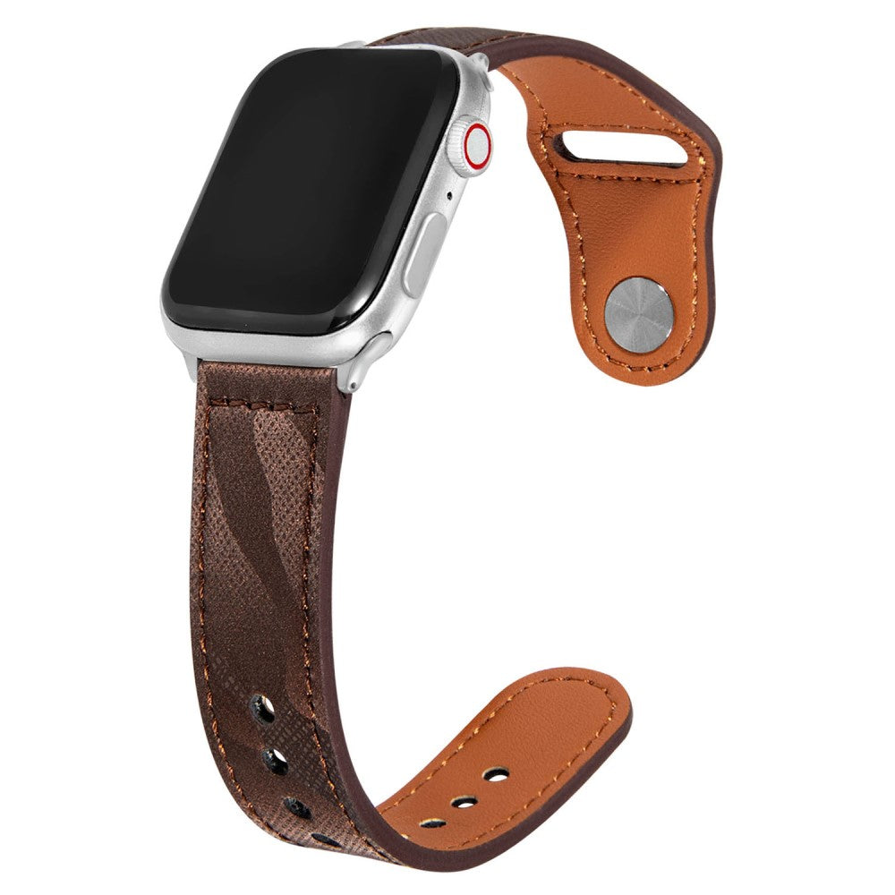 Glimrende Ægte Læder Universal Rem passer til Apple Smartwatch - Brun#serie_3