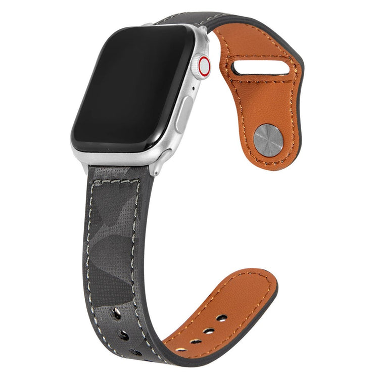 Glimrende Ægte Læder Universal Rem passer til Apple Smartwatch - Sølv#serie_5