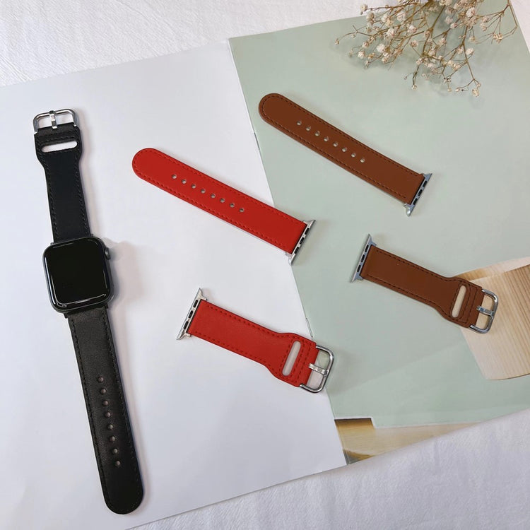 Kønt Kunstlæder Universal Rem passer til Apple Smartwatch - Sort#serie_1