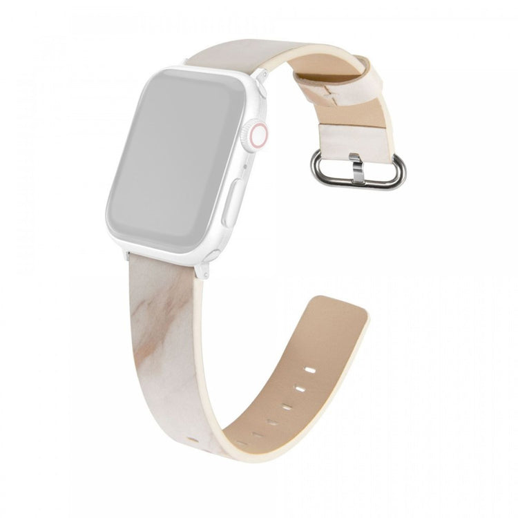 Vildt Fint Kunstlæder Universal Rem passer til Apple Smartwatch - Hvid#serie_2