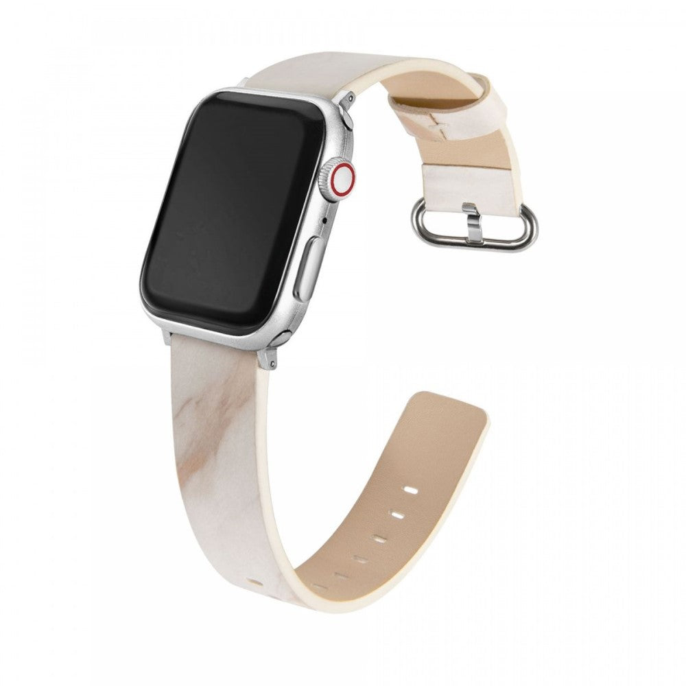 Vildt Fint Kunstlæder Universal Rem passer til Apple Smartwatch - Hvid#serie_2