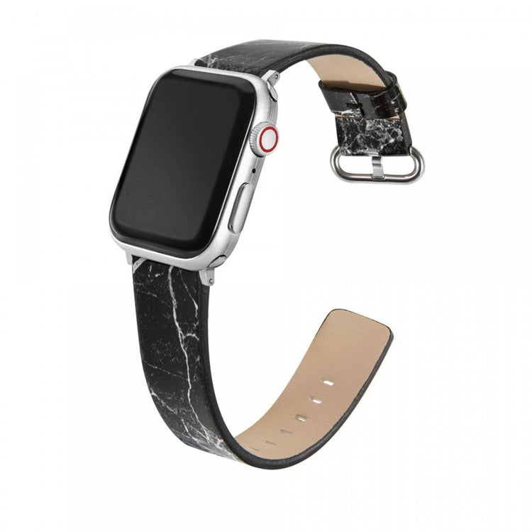 Vildt Fint Kunstlæder Universal Rem passer til Apple Smartwatch - Sort#serie_3