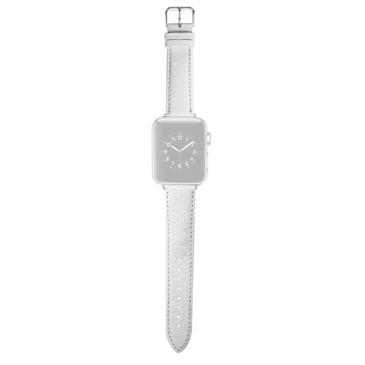 Vildt Fed Kunstlæder Universal Rem passer til Apple Smartwatch - Hvid#serie_2
