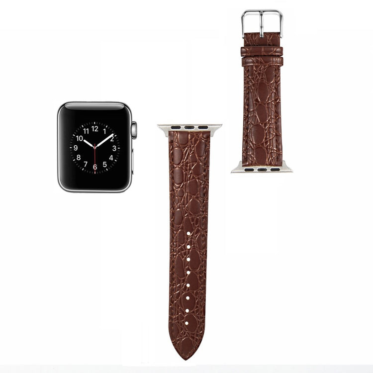 Vildt Fed Kunstlæder Universal Rem passer til Apple Smartwatch - Brun#serie_3