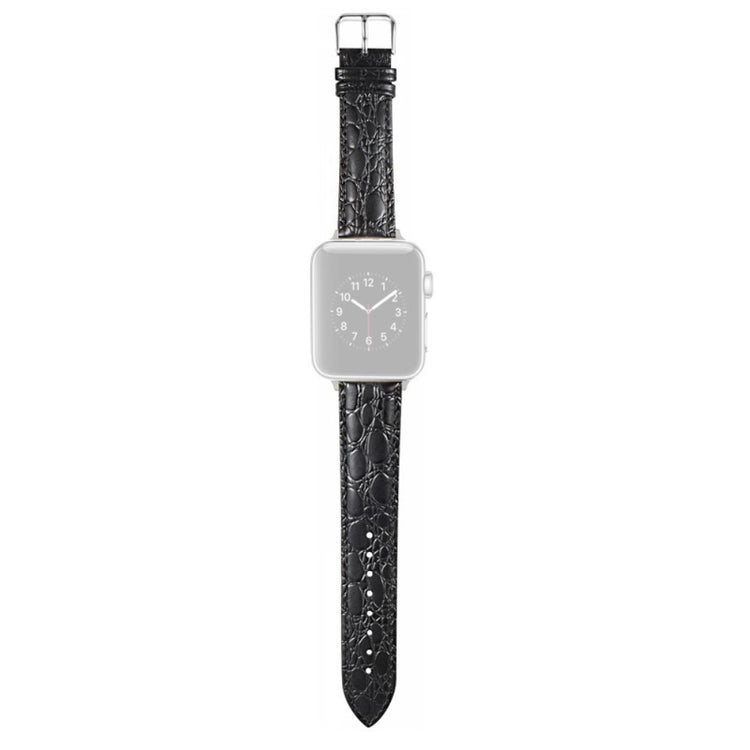 Vildt Fed Kunstlæder Universal Rem passer til Apple Smartwatch - Sort#serie_4