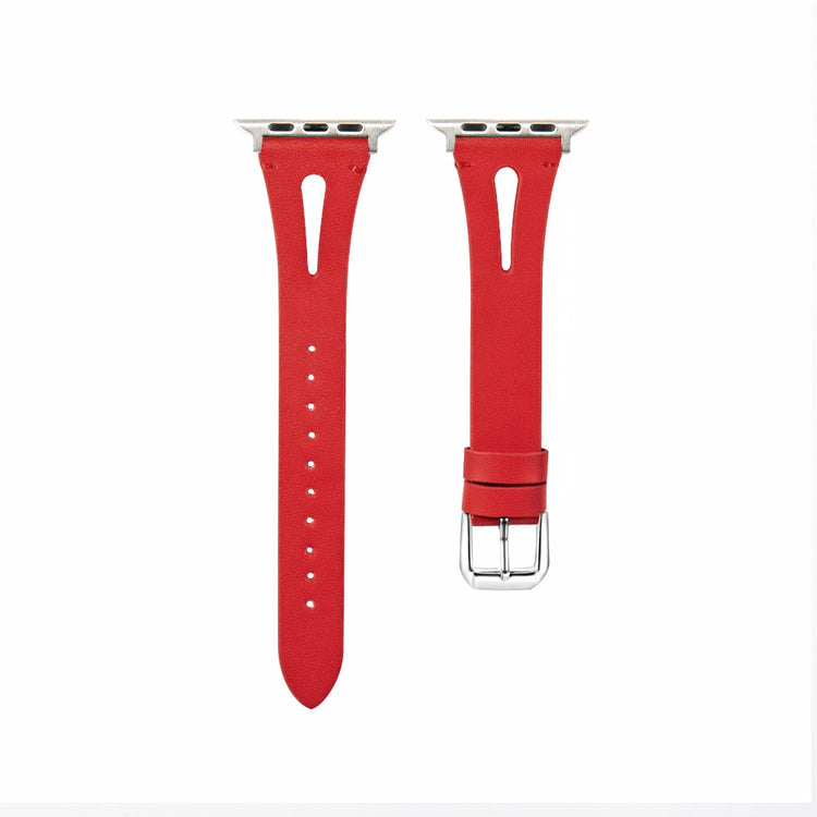 Apple Watch Series 41mm / 40mm / 38mm Leather Replacement Straps - Red#serie_5