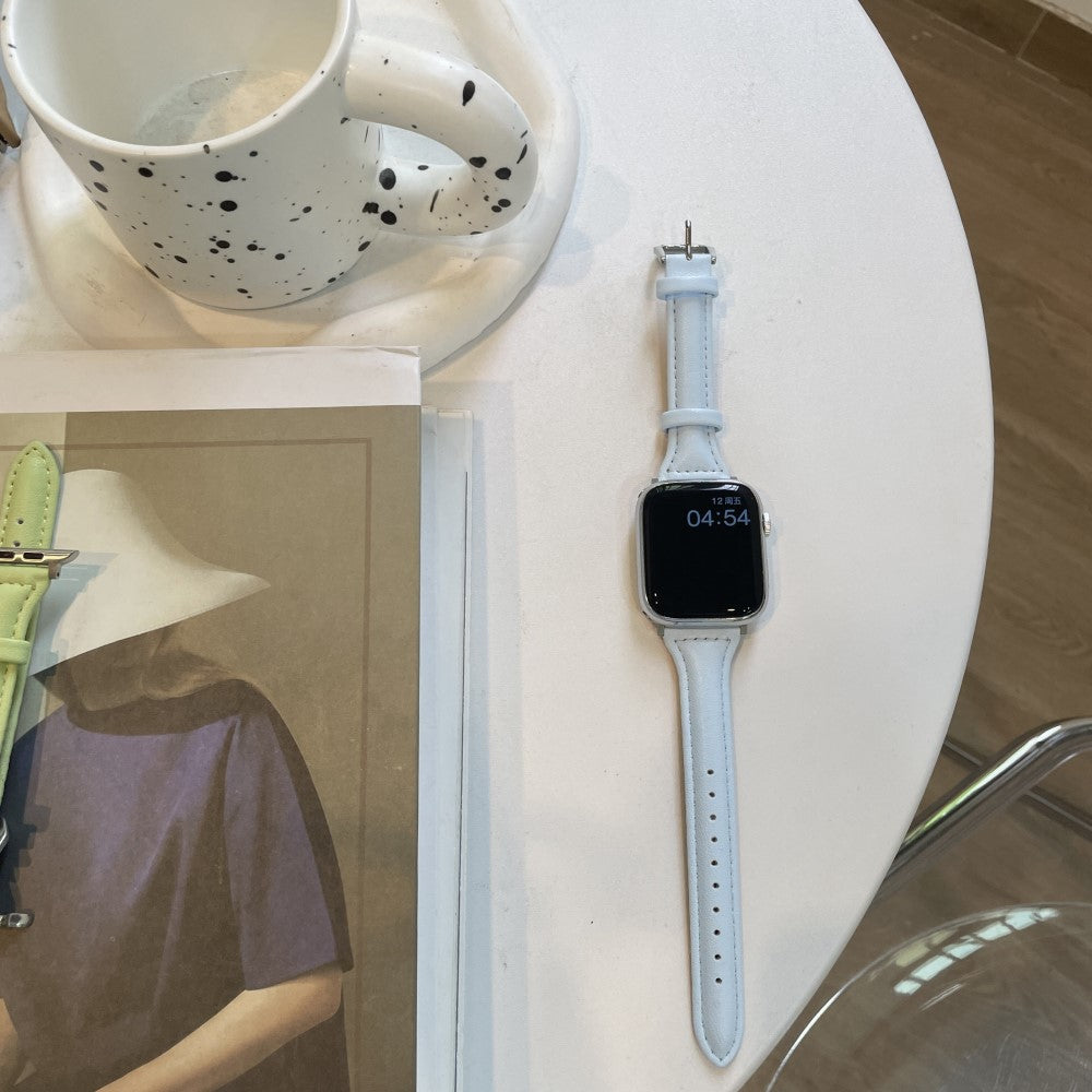 Klassisk Kunstlæder Universal Rem passer til Apple Smartwatch - Blå#serie_2